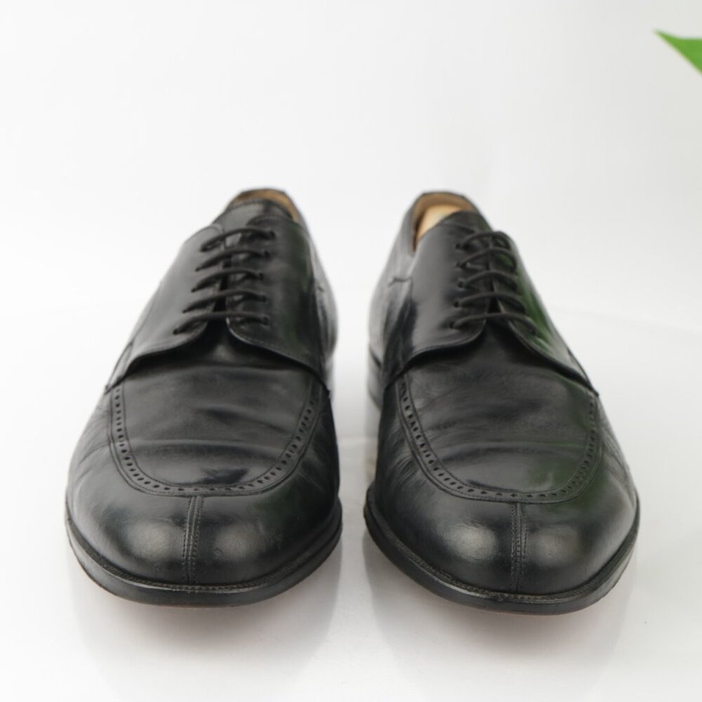 Mezlan Mens Hudson Oxford Size 11 M Black Leather Split Toe Blucher Dress Shoe - Picture 3 of 12